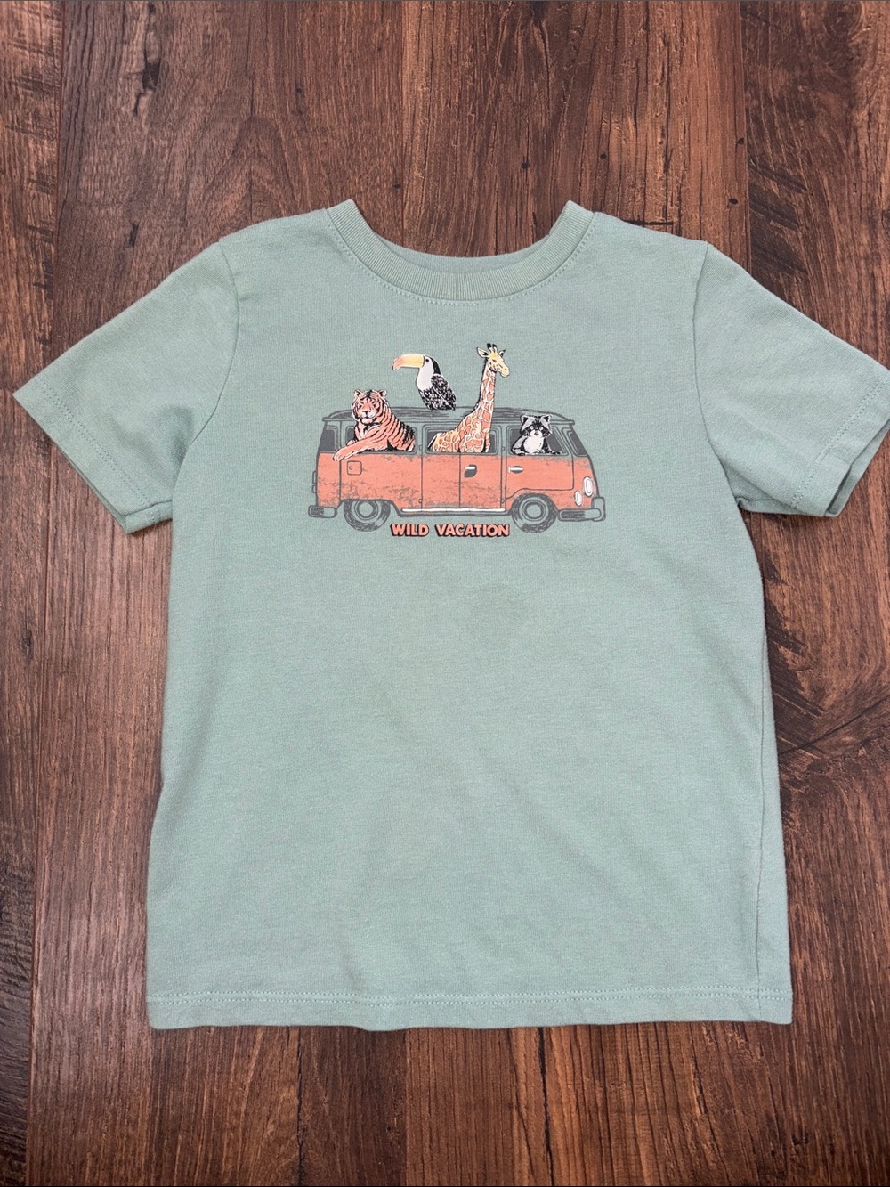Garanimals Sage Green 'Wild Vacation' Animal Van Tee